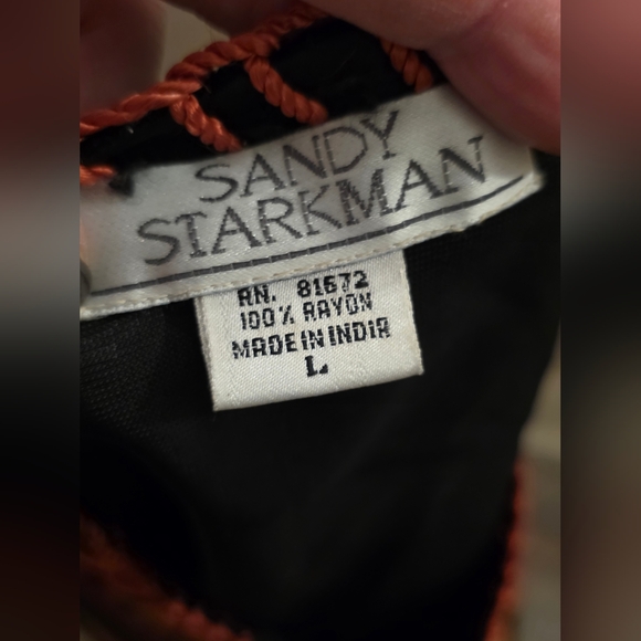 Sandy Starkman Embroidered Black and Multicolor Women's Top - Picture 5 of 5